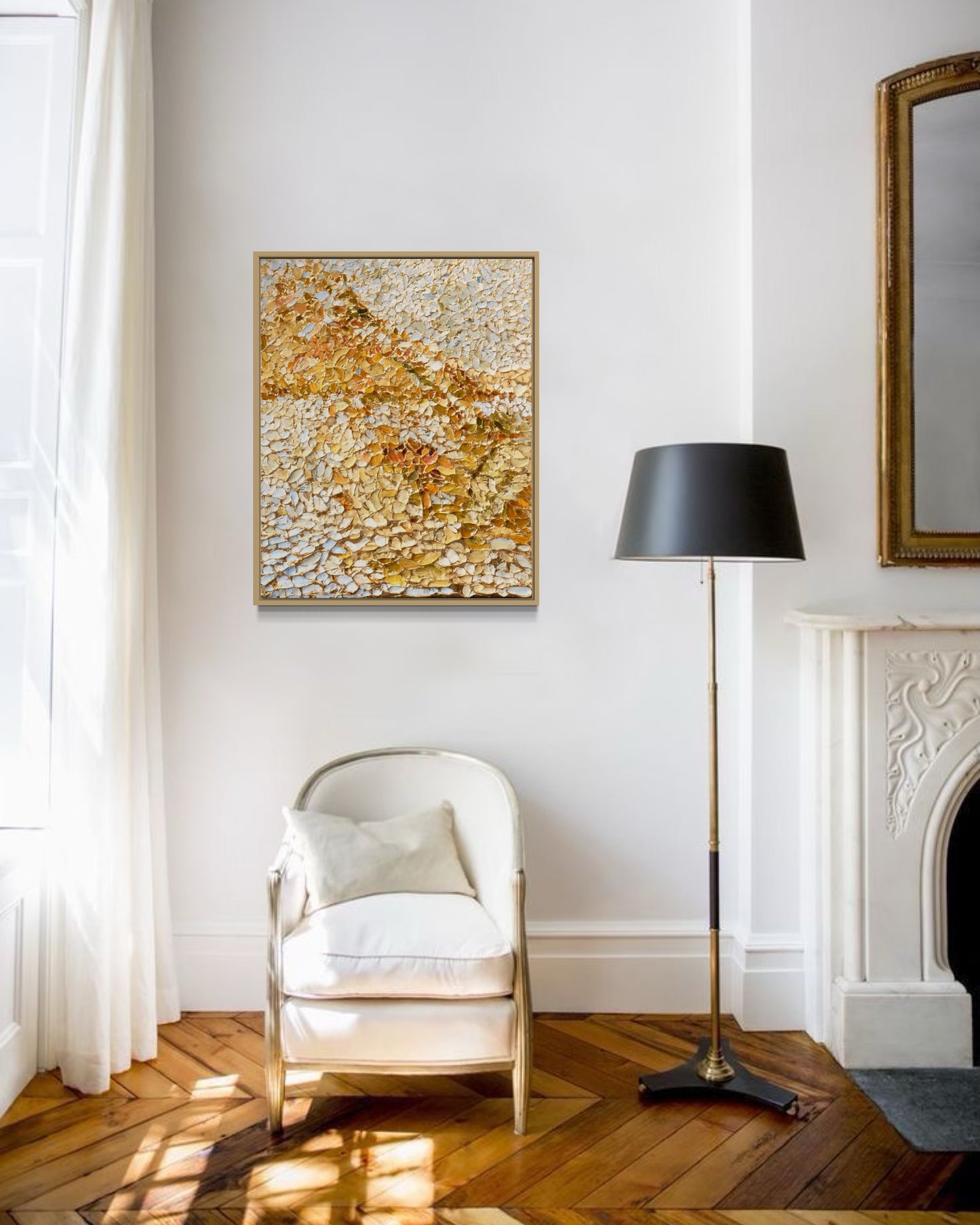 Found at Sea | Original Acrylic, Oil, and Metal Leaf Painting