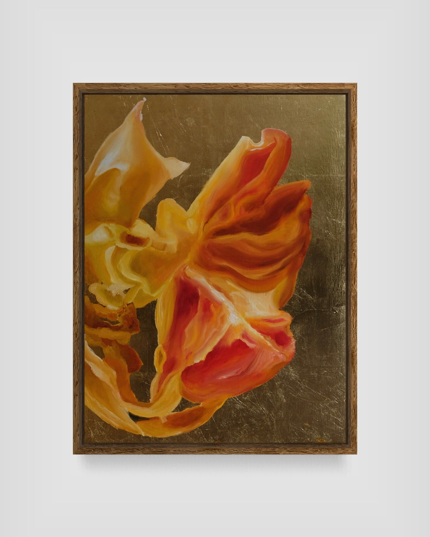 Blossom | Original Oil and Metal Leaf Painting